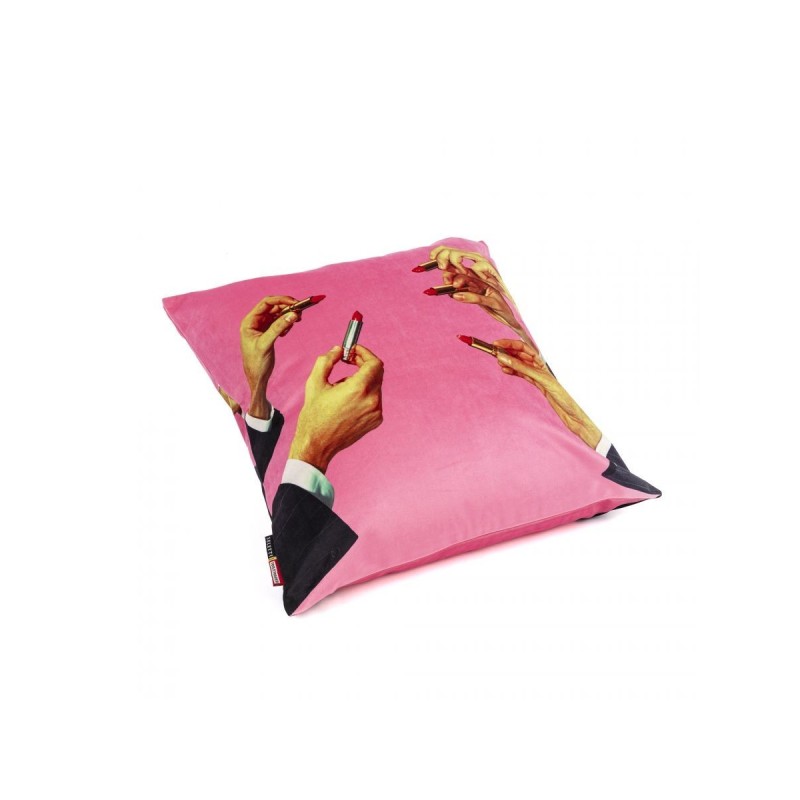 SELETTI Toiletpaper Pillow - Lipsticks - Rose - Filled with feathers