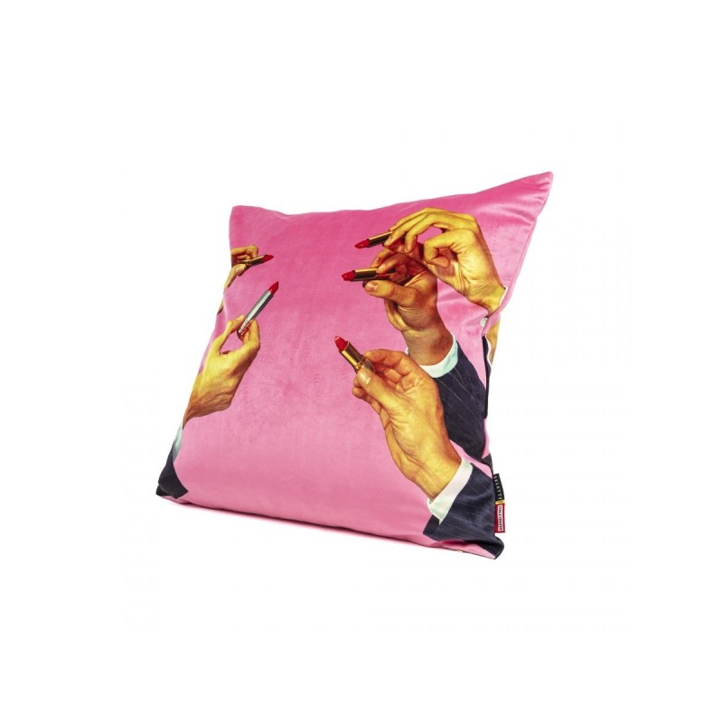 SELETTI Toiletpaper Pillow - Lipsticks - Rose - Filled with feathers