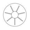 Jacco Maris benben ceiling cover 7 lights round ø 50cm
