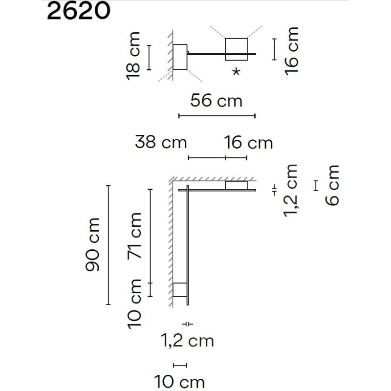 Vibia Structural 2X Extended 56X87 applique