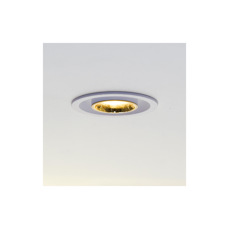 Brick In The Wall 200Cent Round Low Trim Excl. Driver Fix Ip54 Bathroom spot encastré