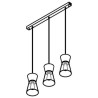 PSM Lighting Shake 5575.E27 Lampe Suspendue