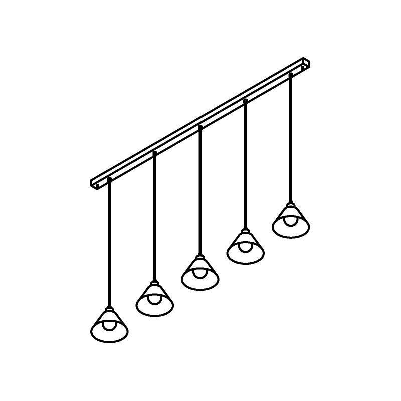 PSM Lighting Iconic 4605.J.E27.SH.BZ.53 PSM Lighting Iconic 4605.J.E27.SH.BZ.53.TXJ Lampe suspendue