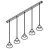PSM Lighting Iconic 4605.J.E27.SH.BZ.53 PSM Lighting Iconic 4605.J.E27.SH.BZ.53.TXJ Lampe suspendue