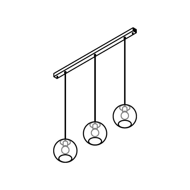 PSM Lighting Moby 5150.3C.E27 Lampe Suspendue