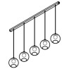 PSM Lighting Moby Sh 5151.5C.Sh Lampe Suspendue