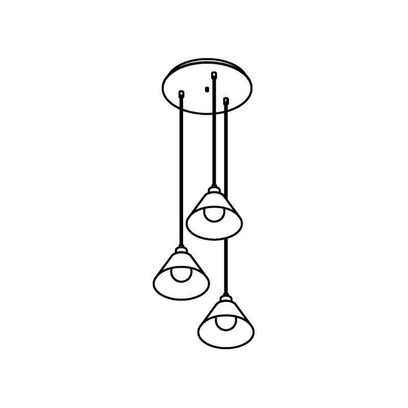 PSM Lighting Iconic 4608.J.E27.SH.BZ.53 PSM Lighting Iconic 4608.J.E27.SH.BZ.53.TXJ Lampe suspendue