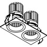 PSM Lighting Ø70 Luxor Xtm.1300.10034.S1 Spot Encastrable