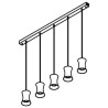 PSM Lighting Clara 3415.5 Lampe Suspendue