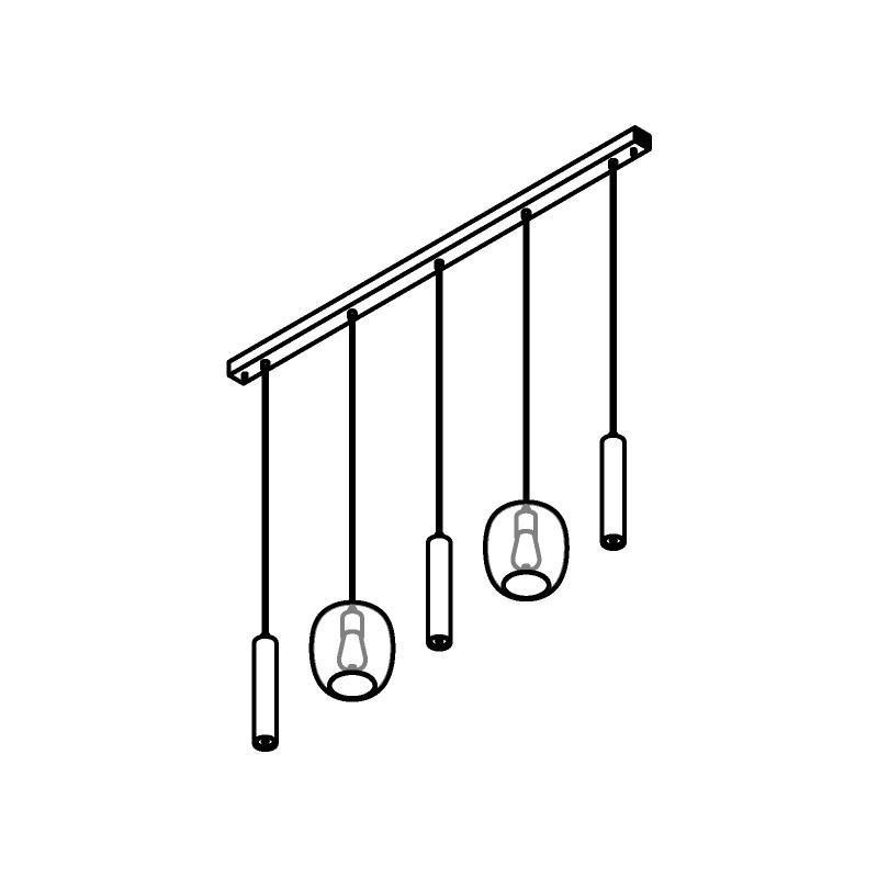 PSM Lighting Moby 5157.2E.3M Lampe Suspendue