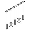 PSM Lighting Moby 5157.2E.3M Lampe Suspendue