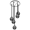 PSM Lighting Noella 4588.V.E27.SH.TR.1M PSM Lighting Noella 4588.V.E27.SH.TR.1M.TX1 Lampe suspendue