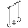 PSM Lighting Moby 5162.3E Lampe Suspendue