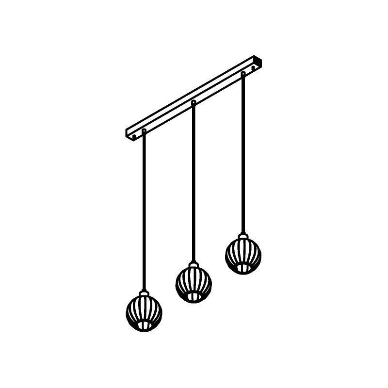PSM Lighting Noella 4573.U.E27.SH.TR.1M PSM Lighting Noella 4573.U.E27.SH.TR.1M.TX1 Lampe suspendue