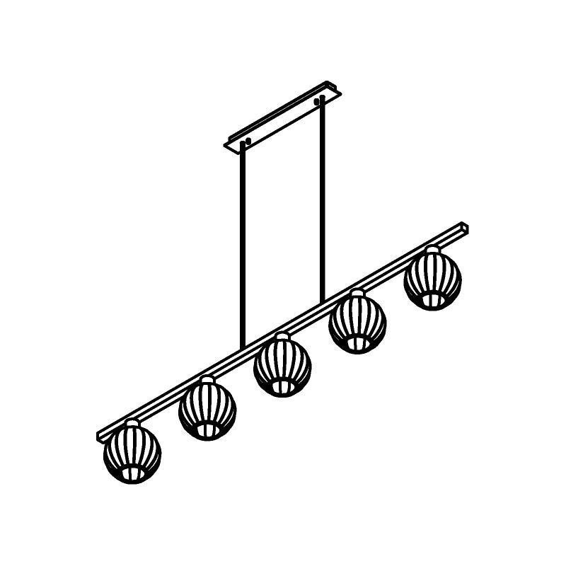 PSM Lighting Noella 4576.U.E27.SH Lampe suspendue