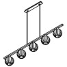 PSM Lighting Noella 4576.U.E27.SH Lampe suspendue