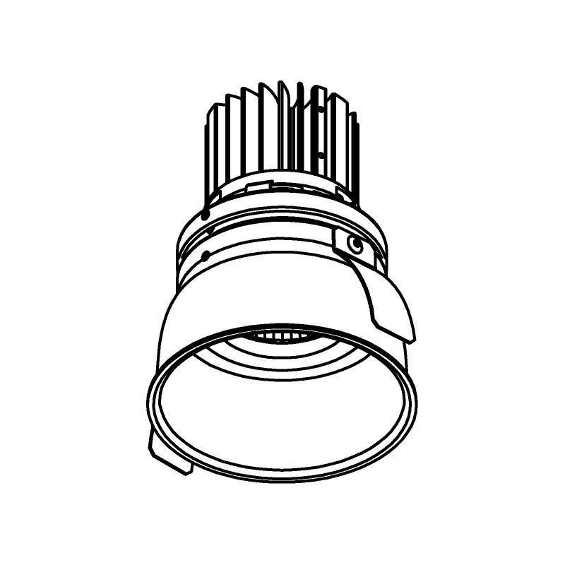 PSM Lighting Ø80 Luxor Xtm.1300.10016.S2 Spot Encastrable