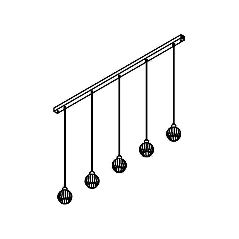 PSM Lighting Noella 4584.V.E27.SH.TR.1M PSM Lighting Noella 4584.V.E27.SH.TR.1M.TX1 Lampe suspendue