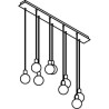 PSM Lighting Maestro 5067.9 Lampe Suspendue