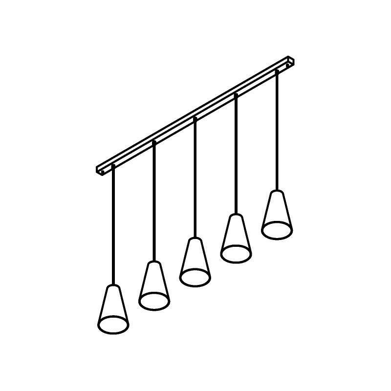 PSM Lighting Iconic 4615.G.E27.BZ.53 PSM Lighting Iconic 4615.G.E27.BZ.53.TXJ Lampe suspendue