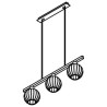 PSM Lighting Noella 4575.U.E27.SH Lampe suspendue