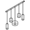PSM Lighting Manon 5135.2N1Q2P Lampe Suspendue