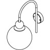 PSM Lighting Colette 2407.16 PSM Lighting Colette 2407.16.BZ.NB17 Lampe murale