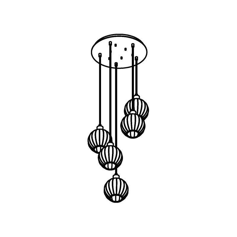 PSM Lighting Noella 4578.U.E27.SH.TR.1M PSM Lighting Noella 4578.U.E27.SH.TR.1M.TX1 Lampe suspendue
