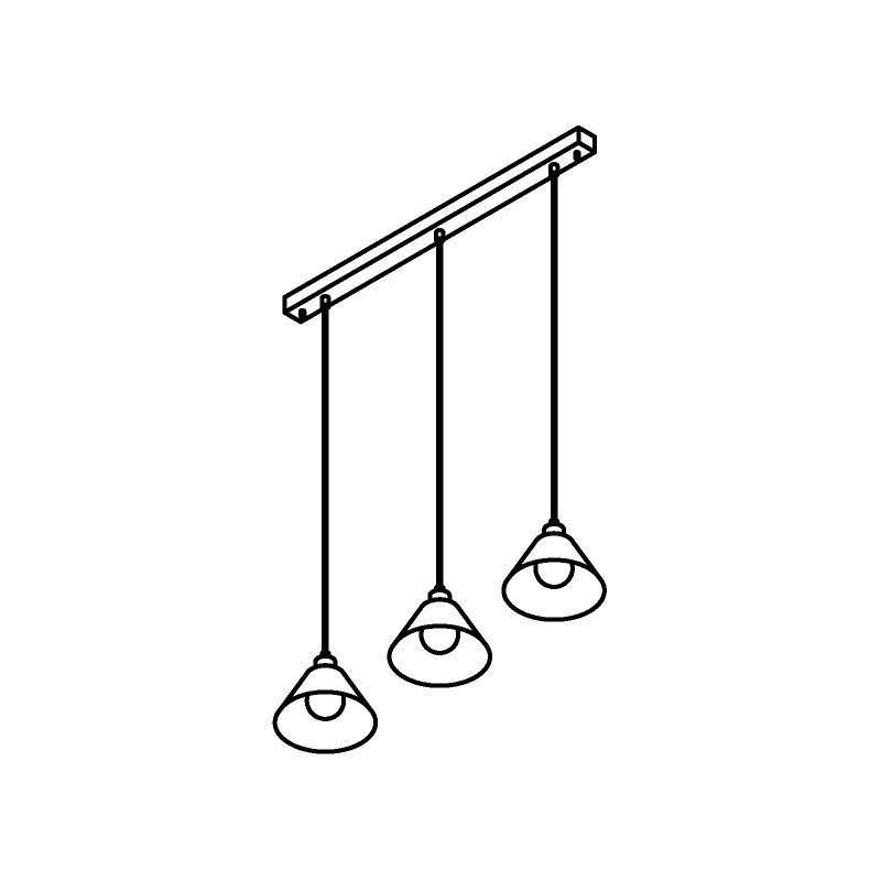 PSM Lighting Iconic 4603.J.E27.SH.BZ.53 PSM Lighting Iconic 4603.J.E27.SH.BZ.53.TXJ Lampe suspendue