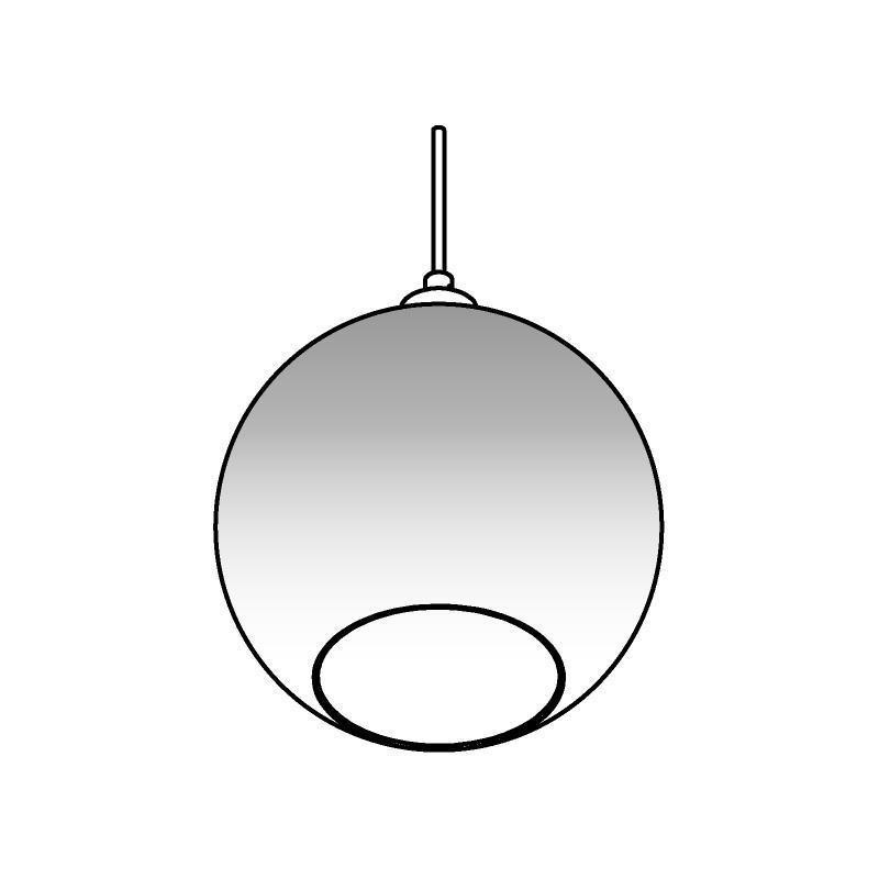 PSM Lighting Moby Sh 4953.C.E27.SH.SGD Lampe suspendue