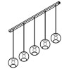 PSM Lighting Moby 5150.5C.E27 Lampe Suspendue