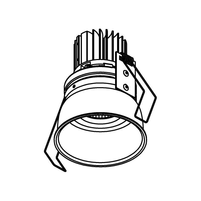PSM Lighting Ø80 Luxor Xtm.1300.10016.S1 Spot Encastrable