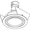 PSM Lighting Ø80 Convertible Aquanodot.Ano.Es50 Spot Encastrable