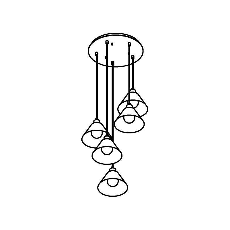 PSM Lighting Iconic 4609.J.E27.SH.BZ.53 PSM Lighting Iconic 4609.J.E27.SH.BZ.53.TXJ Lampe suspendue