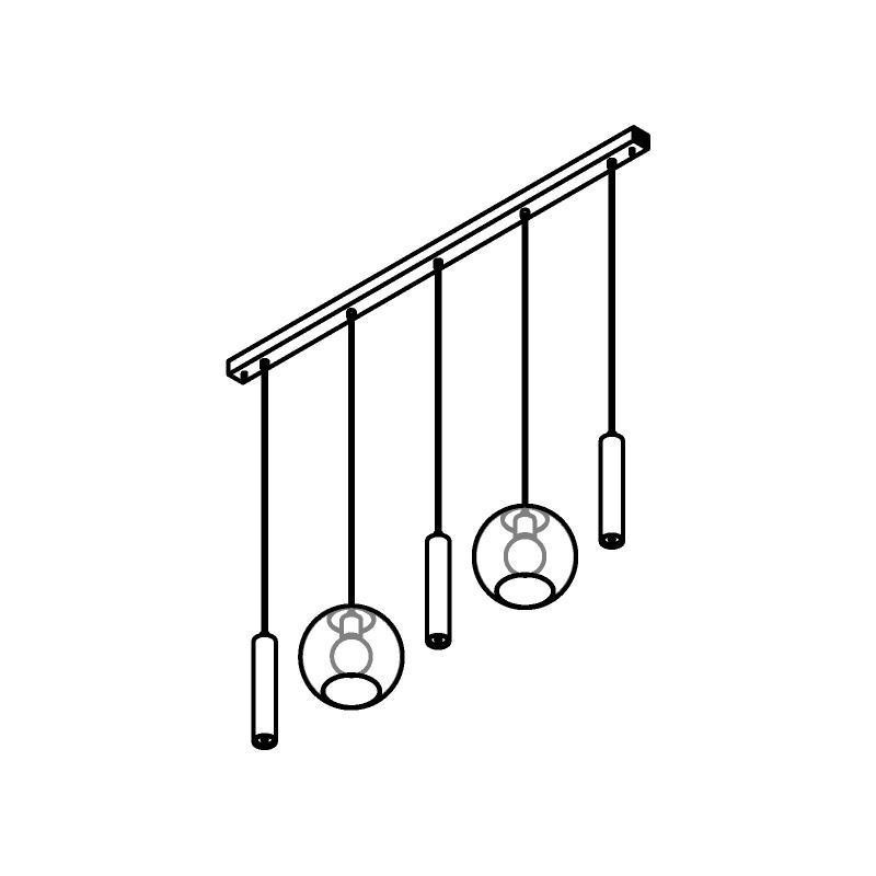 PSM Lighting Moby 5158.2C.3M Lampe Suspendue