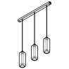 PSM Lighting Manon 5132.3P Lampe Suspendue