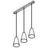 PSM Lighting Iconic 4613.G.E27.BZ.53 PSM Lighting Iconic 4613.G.E27.BZ.53.TXJ Lampe suspendue