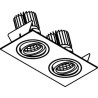 PSM Lighting Ø80 Luxor Xtm.1300.10037.S2 Spot Encastrable