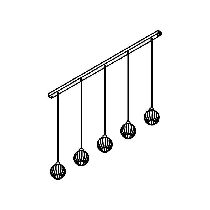 PSM Lighting Noella 4574.U.E27.SH.TR.1M PSM Lighting Noella 4574.U.E27.SH.TR.1M.TX1 Lampe suspendue