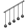 PSM Lighting Noella 4574.U.E27.SH.TR.1M PSM Lighting Noella 4574.U.E27.SH.TR.1M.TX1 Lampe suspendue