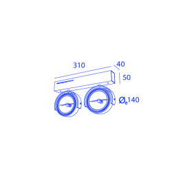 Orbit Easy Rider Double 2X Qr111 plafonnier