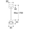 TAL CONE JUNIOR SUSPENSION CI MAINS DIMM lampe suspendue