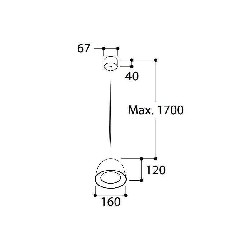 TAL CONE SUSPENSION CI MAINS DIMM lampe suspendue