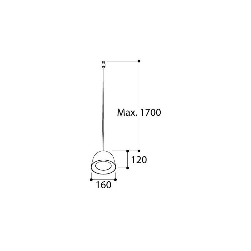 TAL CONE SUSPENSION M10 MAINS DIMM lampe suspendue