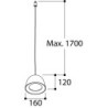 TAL CONE SUSPENSION M10 MAINS DIMM lampe suspendue