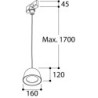 TAL CONE SUSPENSION TRACK MAINS DIMM éclairage sur rail
