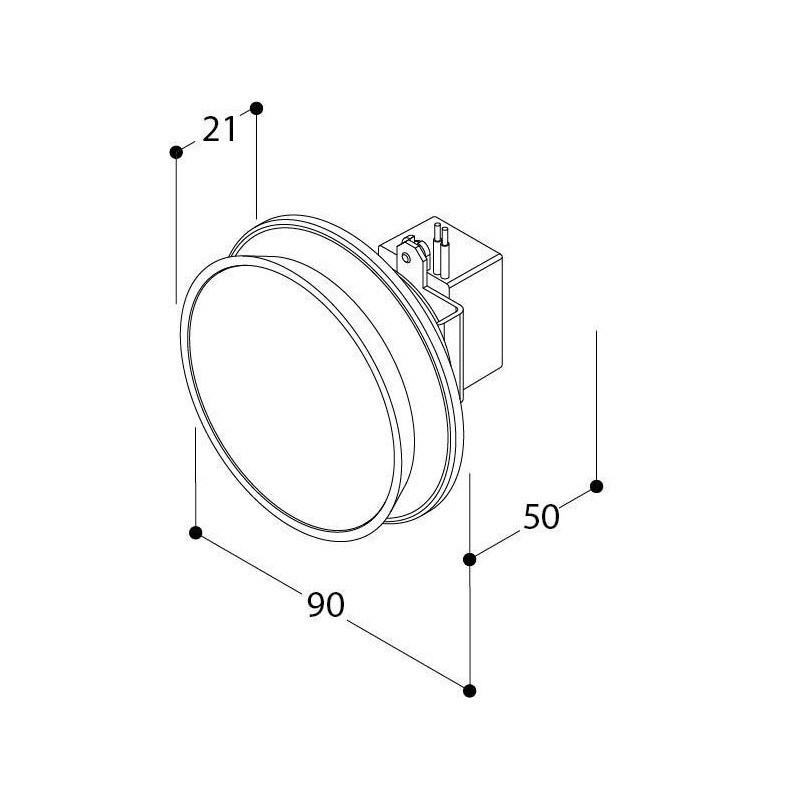 TAL DIABOLO SMALL CI MAINS DIMM for wall box lampe murale