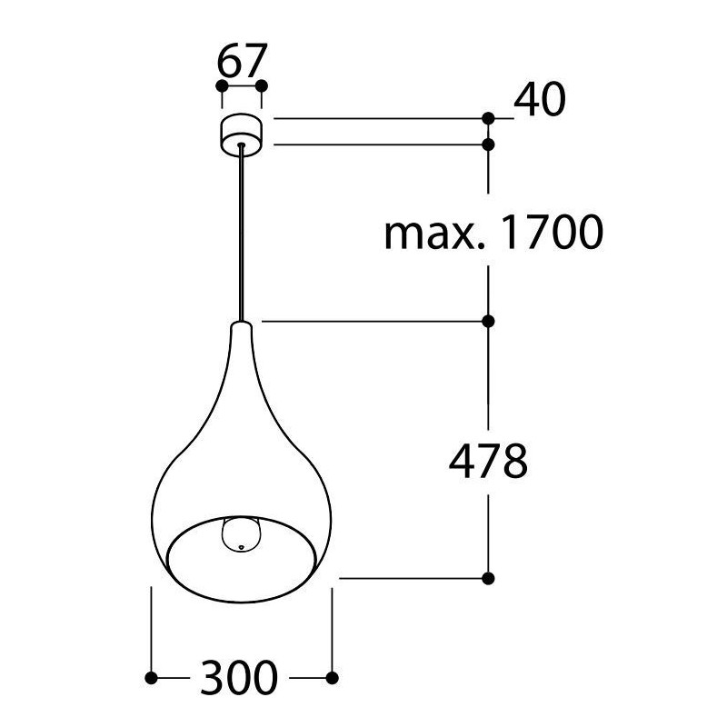 TAL DIMITRI E27 lampe suspendue