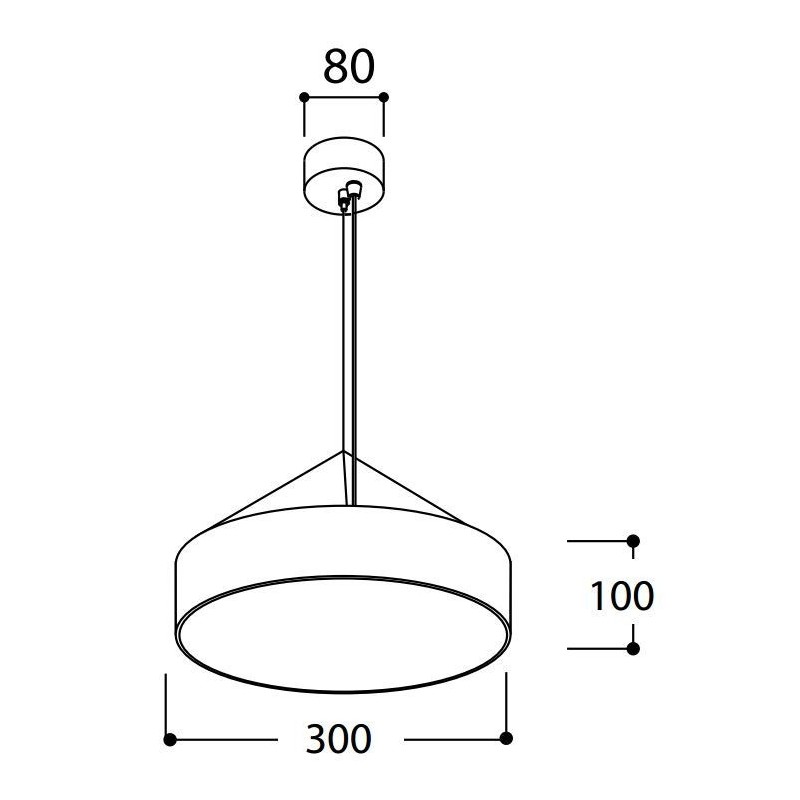TAL FABIAN SUSP LED 300 MAINS DIMMABLE lampe suspendue
