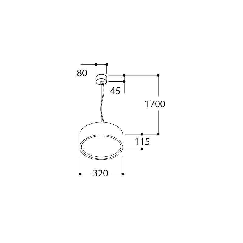 TAL FABIAN Suspended DIMMABLE lampe suspendue